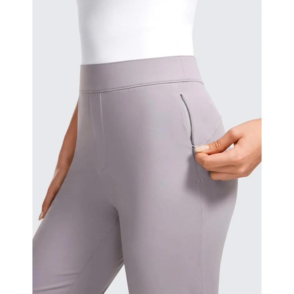 Crz Yoga Purplish-Gray Pull On Athletic Athleisurewear Pants Flare M NWT (28x32)